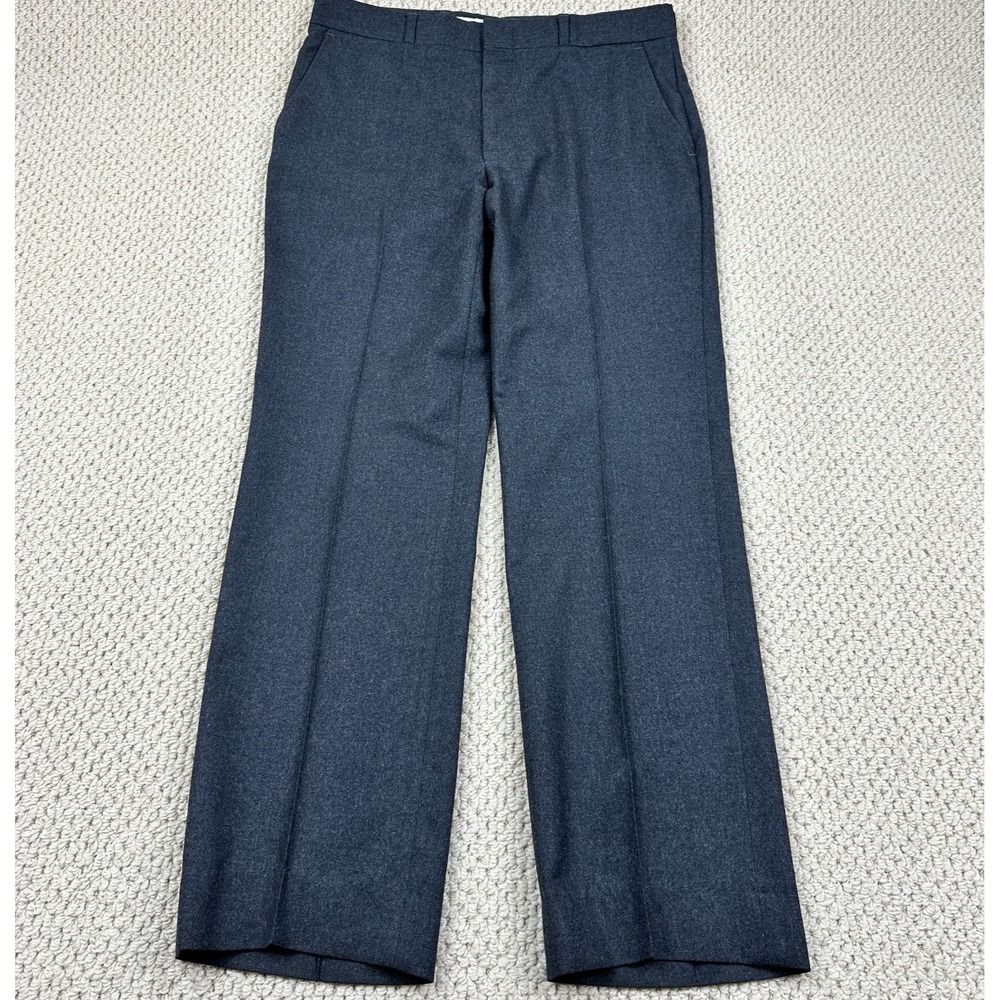 Vtg Pendleton Western Pants Mens 34x32 Charcoal Gray Wool Trousers Talon Zip EUC